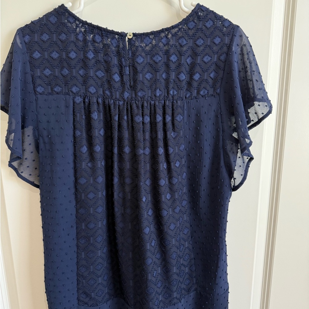 DR2 Women's Flutter Sleeve Lace Blouse in L - Picture 3 of 3